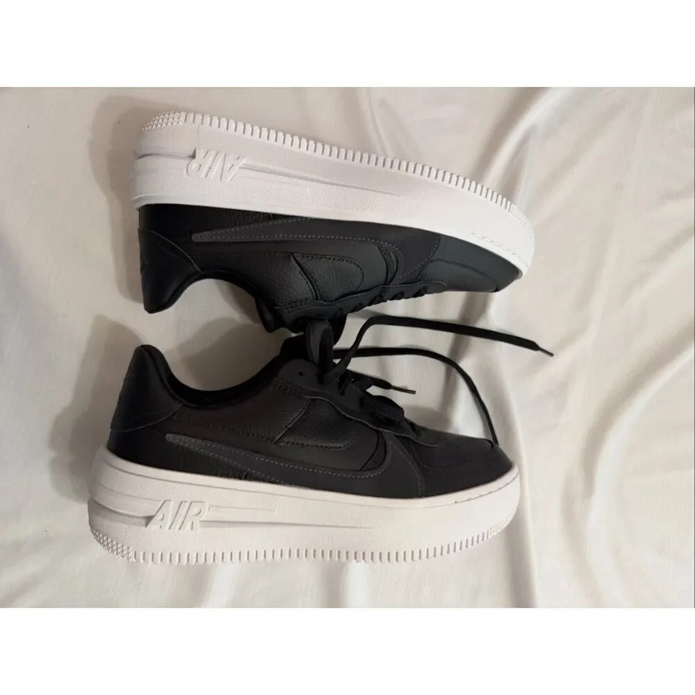 Nike Air Force One 1 I AF1 Platform Low Black Anthracite White DJ9946 001 Size 9